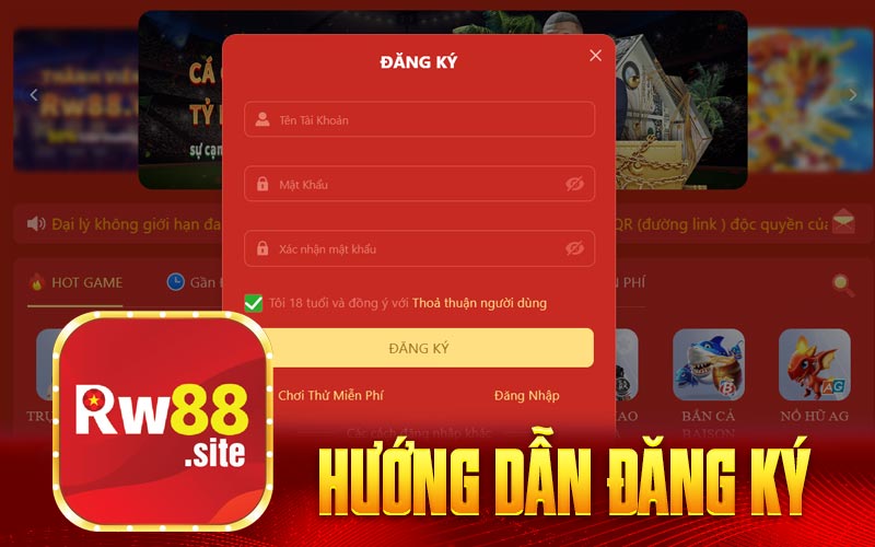 Hướng dẫn đăng ký RW88