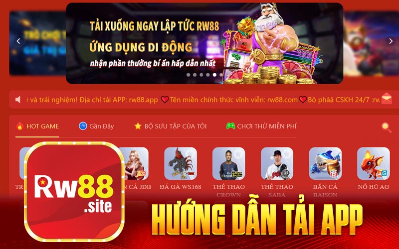 Hướng dẫn tải app RW88